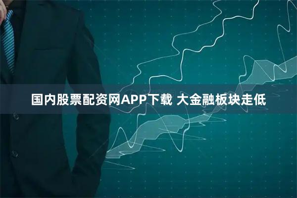 国内股票配资网APP下载 大金融板块走低