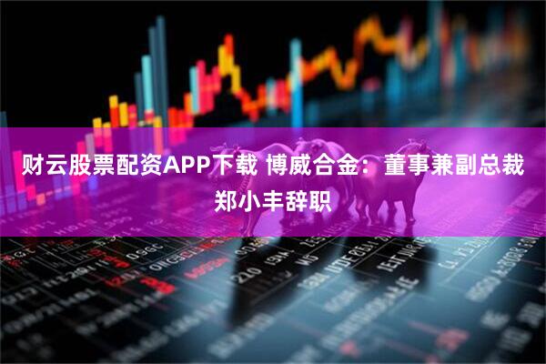 财云股票配资APP下载 博威合金：董事兼副总裁郑小丰辞职