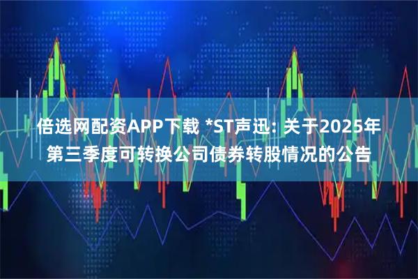倍选网配资APP下载 *ST声迅: 关于2025年第三季度可转换公司债券转股情况的公告