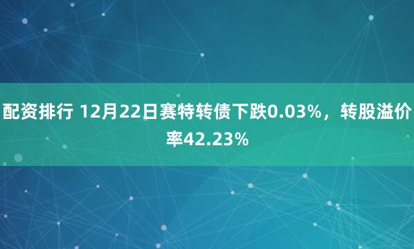 配资排行 12月22日赛特转债下跌0.03%，转股溢价率42.23%